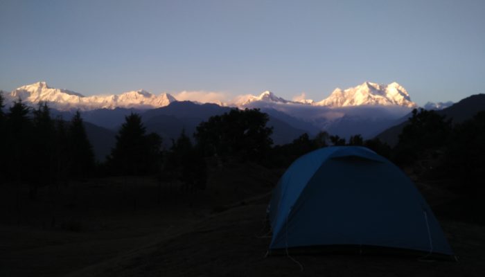 Sunset at Deorital lake!